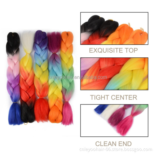 Cheap Ombre Jumbo braids 24 inch Synthetic Jumbo hair32 Inch X pression Jumbo Braiding Hair Extension For Women